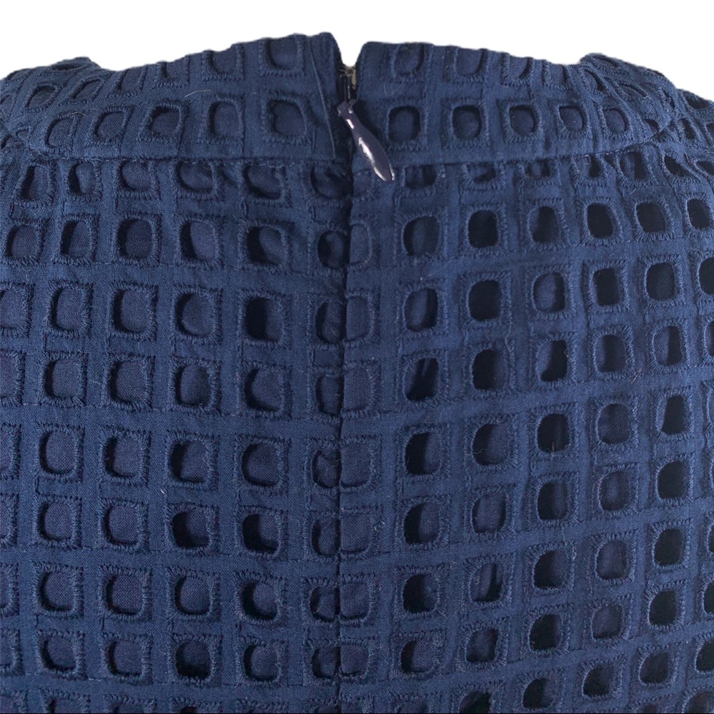 Madewell Navy Eyelet Sunshade A-Line Dress - Picture 9 of 12